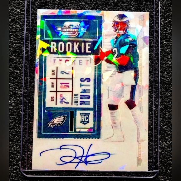 🔥💯 Jalen Hurts Eagles QB MVP Cracked Ice Autograph Rookie Card. Mint Condition - Picture 1 of 3